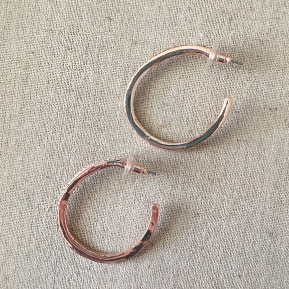 Rose gold hoops - Picture 2 of 2